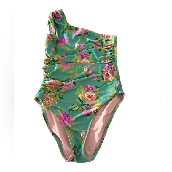 J. Crew Other - Rose Garden Ruched Shoulder Swimsuit​​